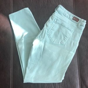 Mint Green Paige Peg Skinny Jeans